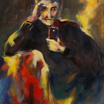Pintura titulada "selfie-1" por Liza Vodyanova, Obra de arte original, Acrílico