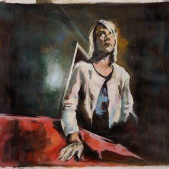 Painting titled "je te vois" by Liza Vodyanova, Original Artwork, Acrylic