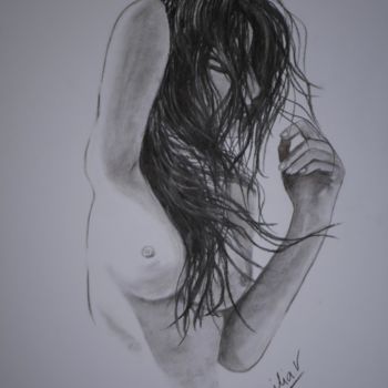 Zeichnungen mit dem Titel "fusain de femme" von Célia Voisin, Original-Kunstwerk, Kohle