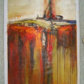 Painting titled "Abstract oil painti…" by Xin Liang Qiu, Original Artwork
