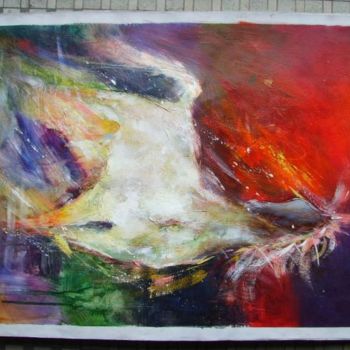 Painting titled "Abstract oil painti…" by Xin Liang Qiu, Original Artwork