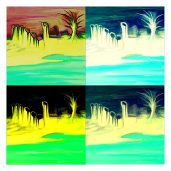 Arts numériques intitulée "Desert" par Tezkanart, Œuvre d'art originale, Peinture numérique