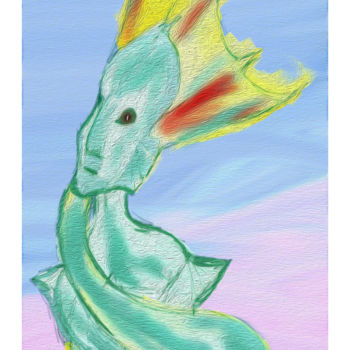Digital Arts titled "mermaid" by Tezkanart, Original Artwork, Digital Painting