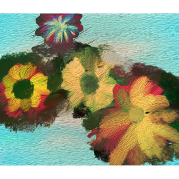 Artes digitais intitulada "flowers" por Tezkanart, Obras de arte originais, Pintura digital