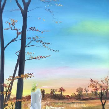 Painting titled "Summer ends" by Volker Mersch, Original Artwork, Oil