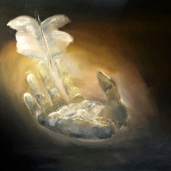 Painting titled "Corona Edition"Die…" by Volker Mersch, Original Artwork, Oil