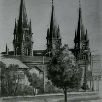 Dibujo titulada "The Magic of Lviv" por Oleksandr Volodymyrets, Obra de arte original, Lápiz