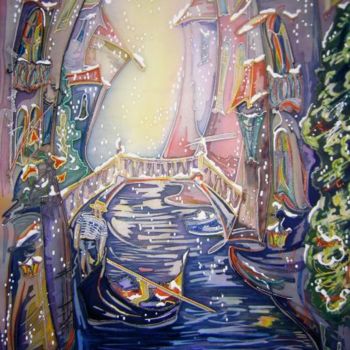 Artcraft titled "The snow in Venezia" by Natalia Volobueva, Original Artwork