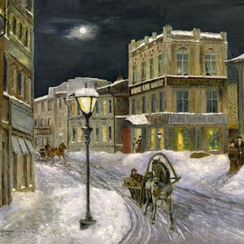 Painting titled "Ушедшая Москва" by Tettet, Original Artwork, Oil