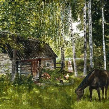 Painting titled "Всюду жизнь" by Tettet, Original Artwork, Oil