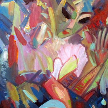 Картина под названием "этюд=девушка-ноктюр…" - Владимир Черемных, Подлинное произведение искусства, Масло