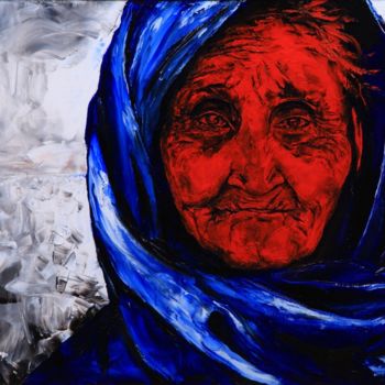 绘画 标题为“Синьi шарф” 由Volodya Hubanov, 原创艺术品, 油