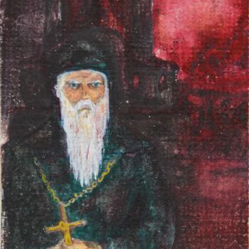 Painting titled "13, Church burn, ca…" by Volodymyr Chukhas, Original Artwork, Watercolor