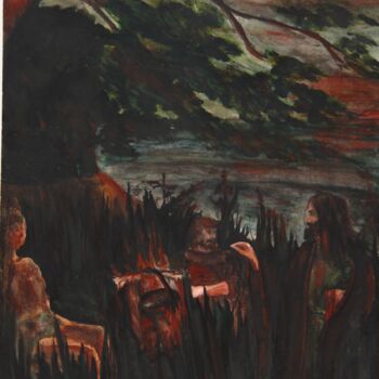 Pittura intitolato "15, Jesus Christ wi…" da Volodymyr Chukhas, Opera d'arte originale, Acquarello