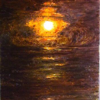 Pintura intitulada "36, Night by the se…" por Volodymyr Chukhas, Obras de arte originais, Óleo
