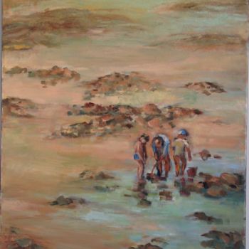 Painting titled "Pêche à pied" by Volpert, Original Artwork