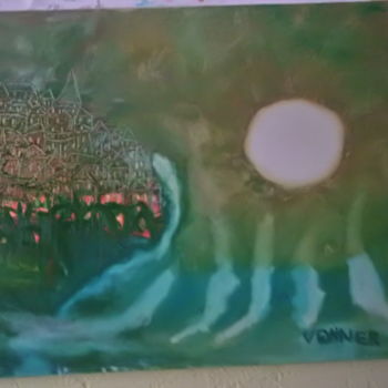 Peinture intitulée "paysage de songes" par Andréa, Œuvre d'art originale