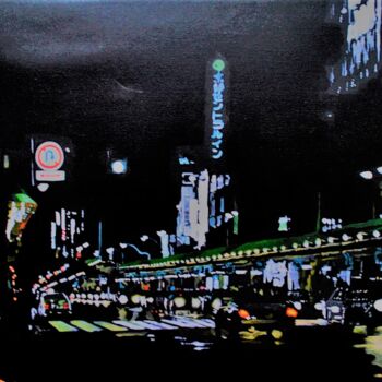 Peinture intitulée "Kyoto Cities #1" par Vonny Indah, Œuvre d'art originale, Acrylique