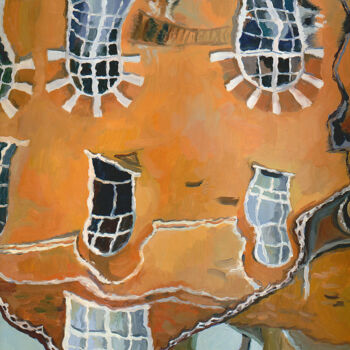 Картина под названием "Отражение. Лондон" - Ворошилова Наталия, Подлинное произведение искусства, Масло