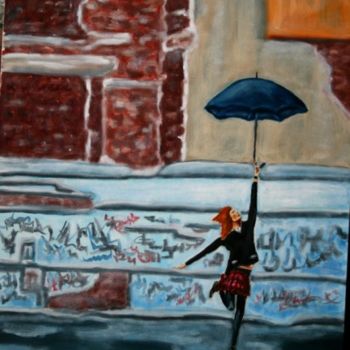 Картина под названием "Мечта вырваться" - Вован Бонд, Подлинное произведение искусства, Масло