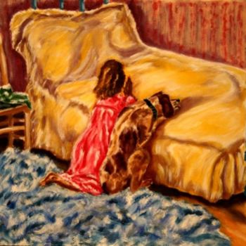 Ζωγραφική με τίτλο "Перед сном" από Вован Бонд, Αυθεντικά έργα τέχνης, Λάδι