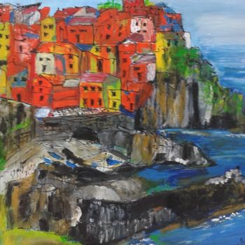 Painting titled "ITALIA MONTEROSSO" by Nicole Moretti, Original Artwork