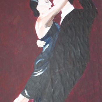 Pintura intitulada "Les danseurs de tan…" por Virginie Piatti, Obras de arte originais, Acrílico Montado em Cartão