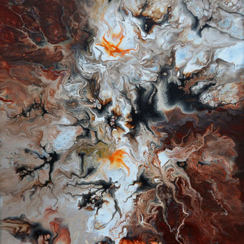 Картина под названием "Mycelium - 30 x 25…" - Véronique Pascale Proust, Подлинное произведение искусства, Акрил