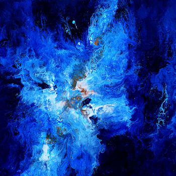 Peinture intitulée "Dream in blue- 40 x…" par Véronique Pascale Proust, Œuvre d'art originale, Acrylique