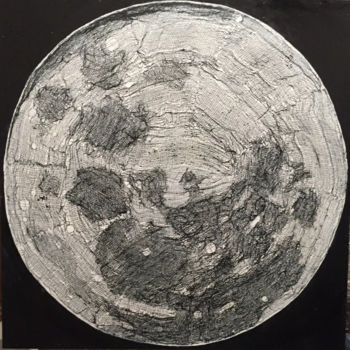 Collagen mit dem Titel "Saint George moon.j…" von Vanessa Rodrigues, Original-Kunstwerk, Textilien