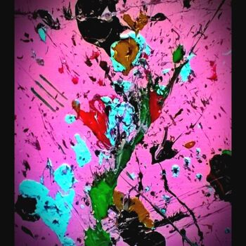 Peinture intitulée "Pink" par Vrineart, Œuvre d'art originale, Acrylique