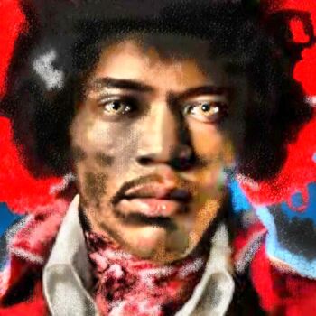 Artes digitais intitulada "Hendrix" por Vrineart, Obras de arte originais