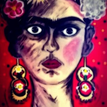 Painting titled "Frida" by Vrineart, Original Artwork