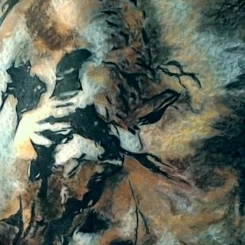 Malerei mit dem Titel "Le cheval roux" von Véroniq'S, Original-Kunstwerk, Pastell