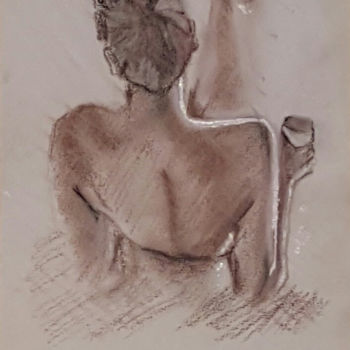 Dibujo titulada "Nu (étude)" por Véroniq'S, Obra de arte original, Lápiz