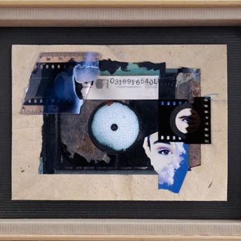 Collages intitulée "Memory boxe n°24" par Vincent Sfg, Œuvre d'art originale, Collages