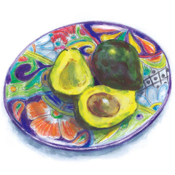 「Avocado」というタイトルの絵画 Vladimir Tyuryaevによって, オリジナルのアートワーク, アクリル