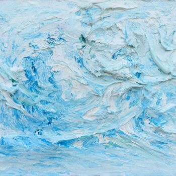 Картина под названием "Estudio de Mar revu…" - Vuhed, Подлинное произведение искусства, Акрил Установлен на Деревянная панель