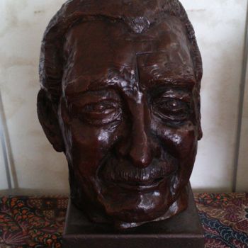 제목이 "Gino- bronze"인 조형물 Danièle Vuillemin-Coq로, 원작, 금속