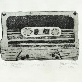 Отпечатки и Гравюры под названием "Cassette 3" - Vukašin Delević, Подлинное произведение искусства, гравюра