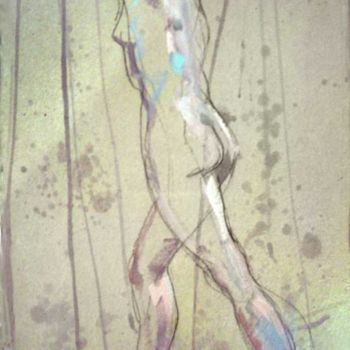 Картина под названием "Rideau" - Raluca Vulcan, Подлинное произведение искусства
