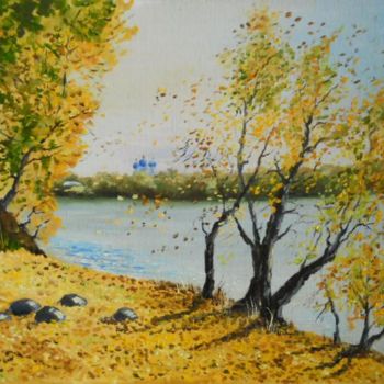 Painting titled "Листопад" by Elena Viazemskaia, Original Artwork, Oil