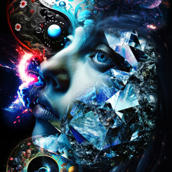 Digital Arts titled "Diamond Girl" by Vyctoire Sage, Original Artwork, Photo Montage