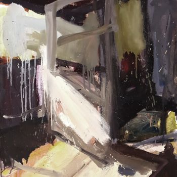 Schilderij getiteld "Windows" door Vytautas Kaunas, Origineel Kunstwerk, Olie