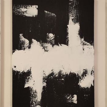 Картина под названием "Black & White // Tr…" - V.Zh, Подлинное произведение искусства, Акрил Установлен на Деревянная рама д…