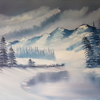 绘画 标题为“Snowy-landscape” 由Bettie Melieste, 原创艺术品, 油