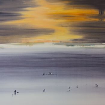 Pittura intitolato "Beach" da Wladimir Abramuszkin, Opera d'arte originale, Acrilico
