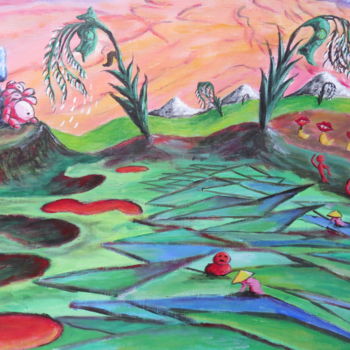 Pintura titulada "Rice crisis" por Wabyanko, Obra de arte original, Acrílico