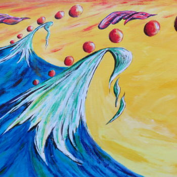 Pintura titulada "Tsunami Dream Wave" por Wabyanko, Obra de arte original, Acrílico