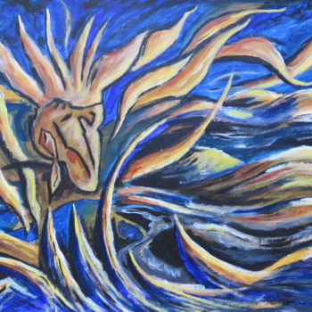 Malerei mit dem Titel "Neptune" von Wabyanko, Original-Kunstwerk, Acryl